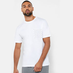Calvin Klein pánské bílé tričko s logem na kapsičce - XXL (112)